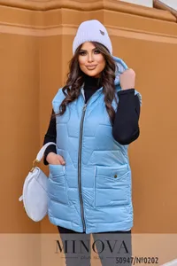 Жилет 0202-голубой Minova