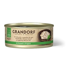 Grandorf chicken in broth влажный корм для кошек, куриная грудка - 70 г х 6 шт