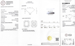 Лабораторно-выращенный бриллиант радиант 7.95 х 5.63 х 3.72 мм 1.57 ct
