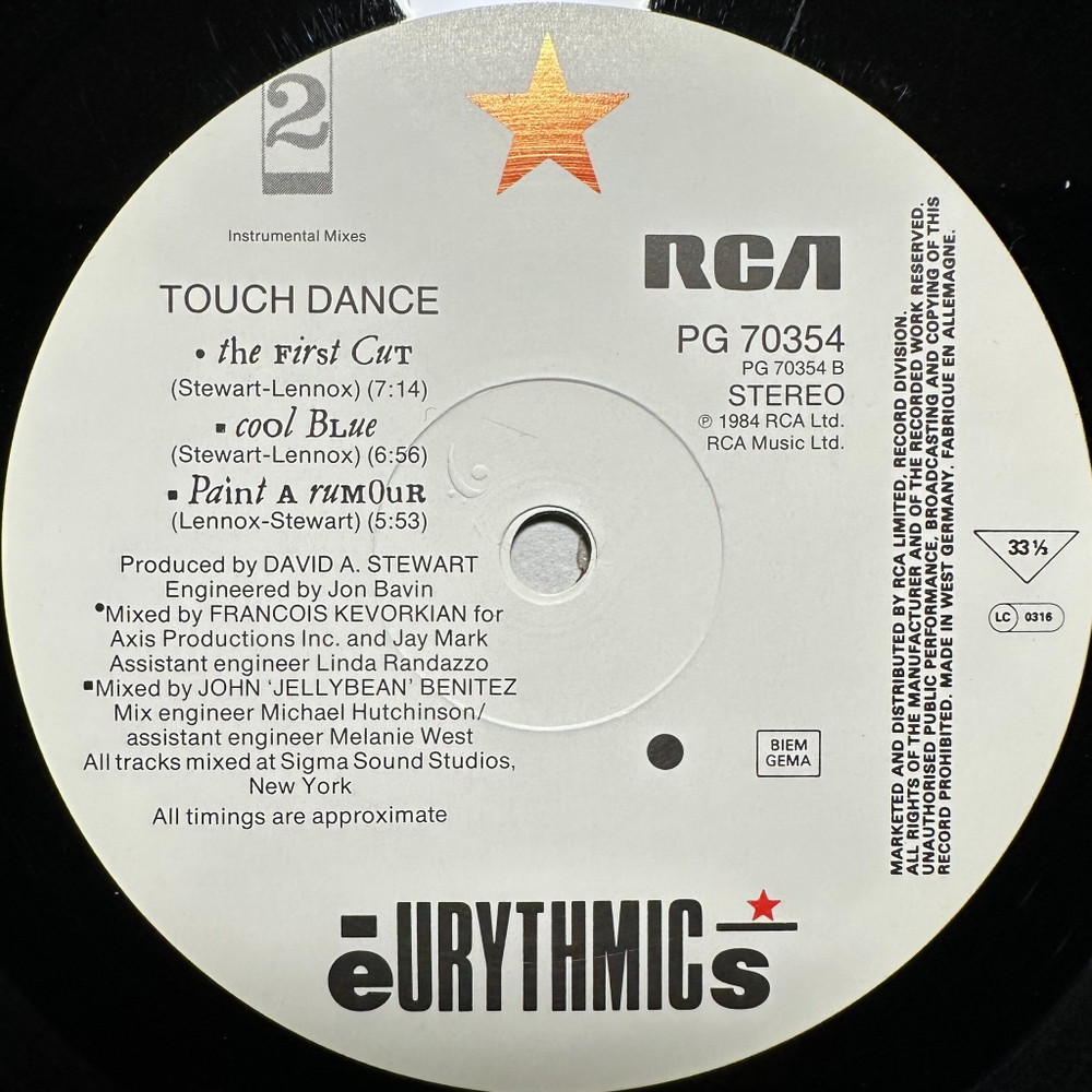 Eurythmics - Touch Dance (Европа 1984г.)