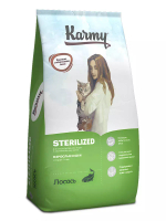 Сухой корм Karmy Sterilized для стерилизованных кошек, лосось, 10 кг