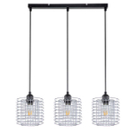 Подвесной светильник 3х40Вт E27, металл/стекло, хром