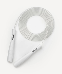 Скакалка RP-501 ПВХ, с пластиковыми ручками, 3 м, белый