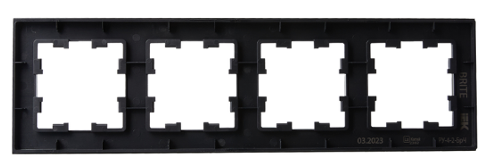 Рамка четверная  IEK BR-M42-G-K02