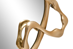 Зеркало декоративное круглое 77см Garda Decor Flow в золотой раме