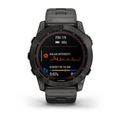 Умные часы Garmin Fenix 7X Sapphire Solar титановый угольно-серый DLC с угольно-серым титановым DLC браслетом
