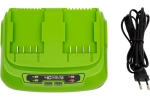 Быстрое зарядное устройство для 2-х аккумуляторов 40V GreenWorks 2938807