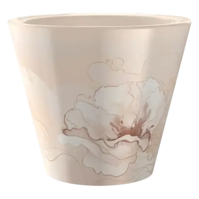 Кашпо для цветов пластиковое 3л d-19,5 см Классика «Нежность» Пудровый