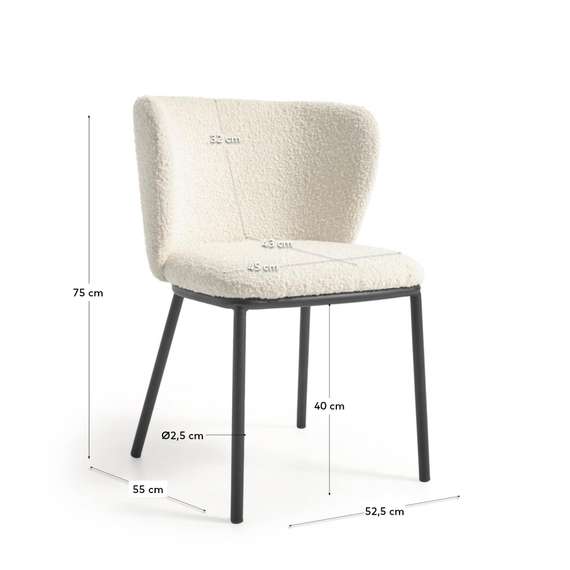 Стул Ciselia белое букле