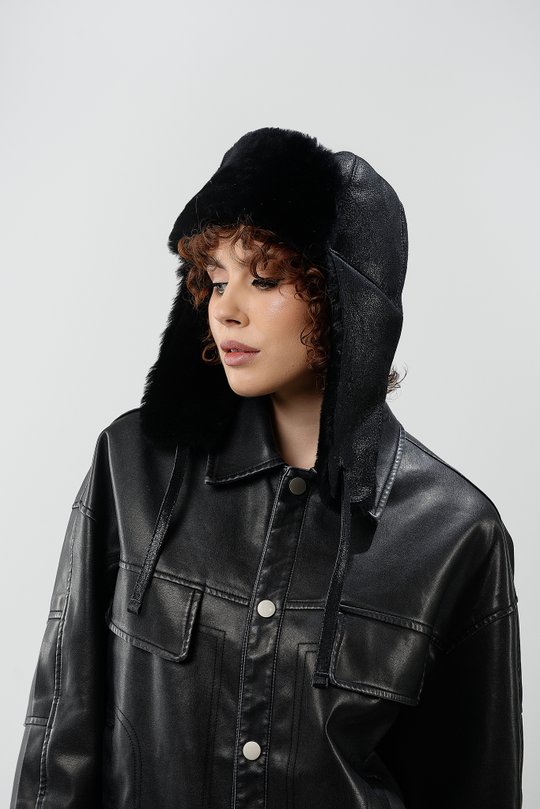 Меховая шапка "Шестиклинка" из овчины универсальная