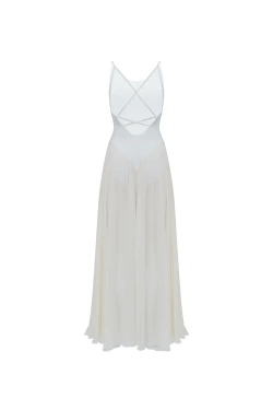 Платье-русалка белое