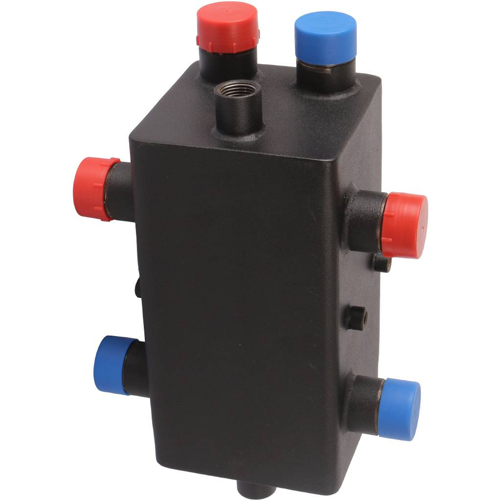 Коллектор котельной разводки c гидроразделителем ROMMER - 1" НР на 2 контура 1" НР (до 30 кВт)