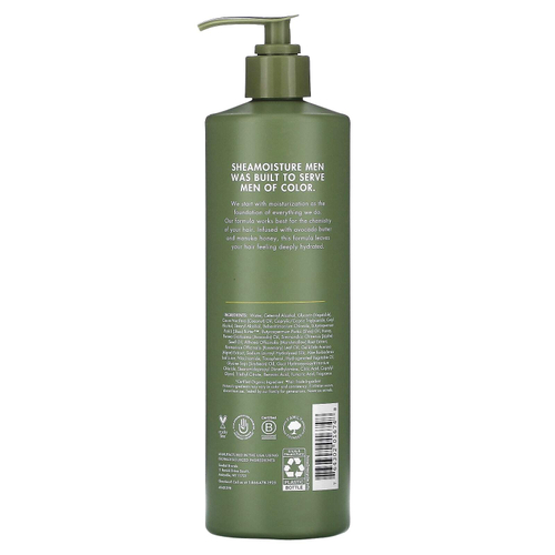 SheaMoisture, Для мужчин, кондиционер глубокого действия, масло авокадо и мед манука, 444 мл (15 жидк. унц.)