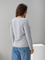 Лонгслив ЛНкл-081/светлосерый-меланж