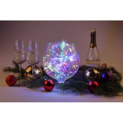 ENIN -2NM ЭРА Гирлянда LED Дождик 10 нитей 2 метра мультиколор 220V | Гирлянды