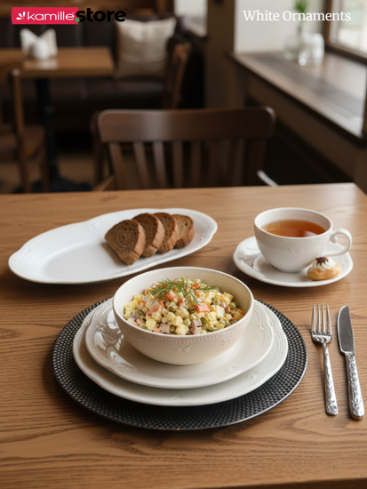 Тарелка суповая/салатник 14х7 см. набор 6 шт. "White Ornaments"