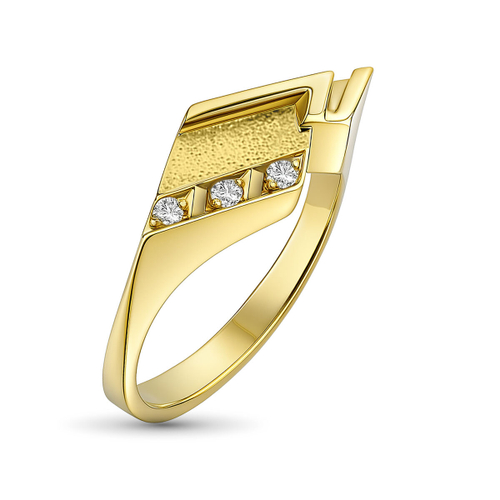 Кольцо из жёлтого золота 750 пробы с бриллиантами