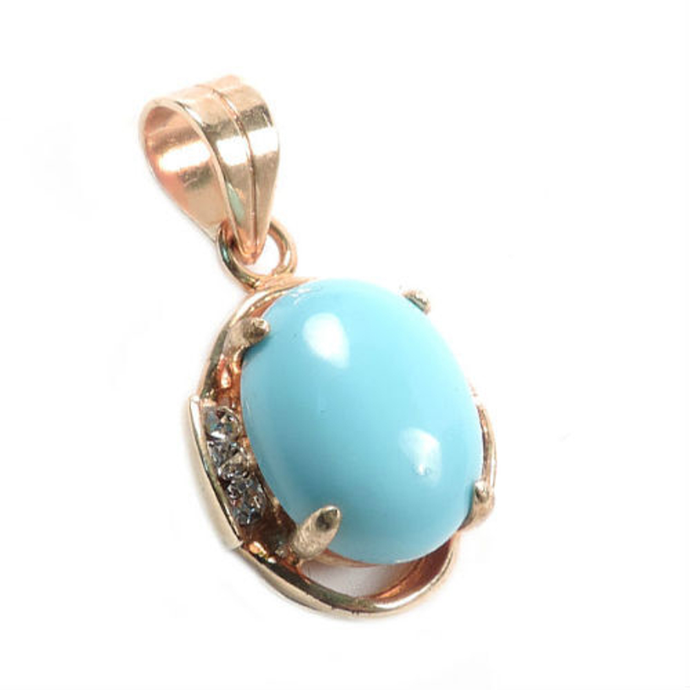 Кулон "Золотко" бирюза