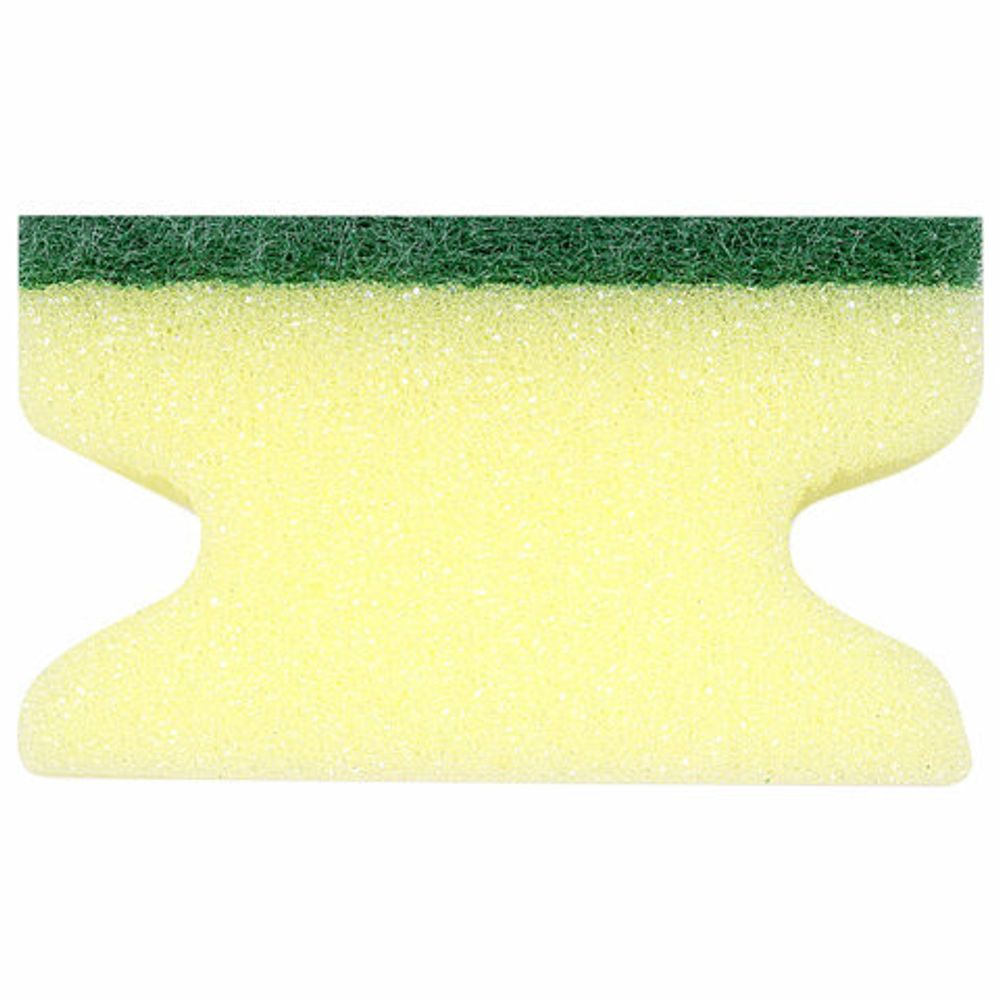 Губки бытовые MAXI, 42х96х64 мм, КОМПЛЕКТ 2 шт., поролон/абразив профильные, для посуды, LAIMA, К0015, 601557