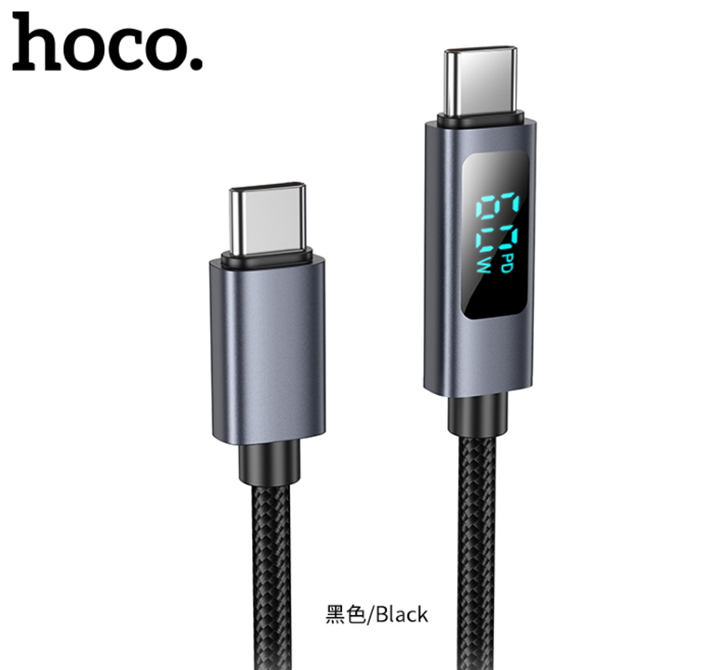 Кабель HOCO X112 Favor 60W screen display charging data cable C to C