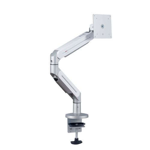 ErgoFount DFS-102C Настольное крепление для монитора диагональю до 27'' с двухколенным вылетом, газово-пружинным амортизатором и зажимом к столу типа "С". Цвет - серебристый