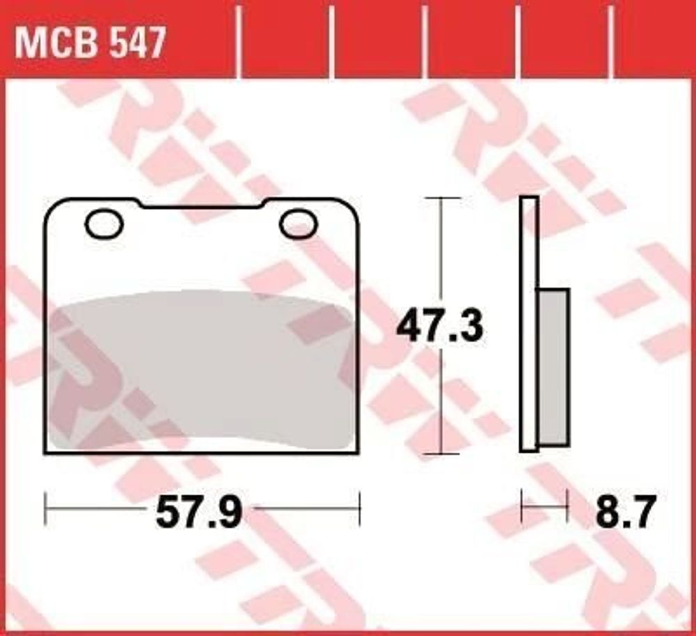 Колодки тормозные дисковые TRW MCB547