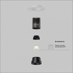 Встраиваемый светильник Maytoni  DL124-10W-2.7K-TRS-B