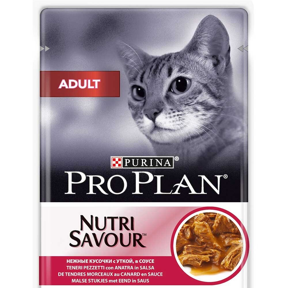 Pro Plan Adult Duck 85 г - консервы (пауч) для кошек (утка в соусе)