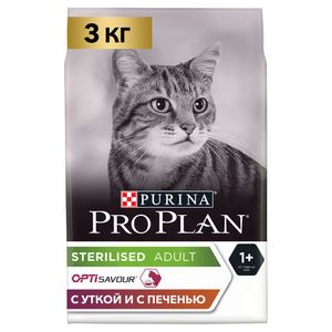 Сухой корм для кошек Pro Plan Sterilised для стерилизованных кошек с уткой и печенью