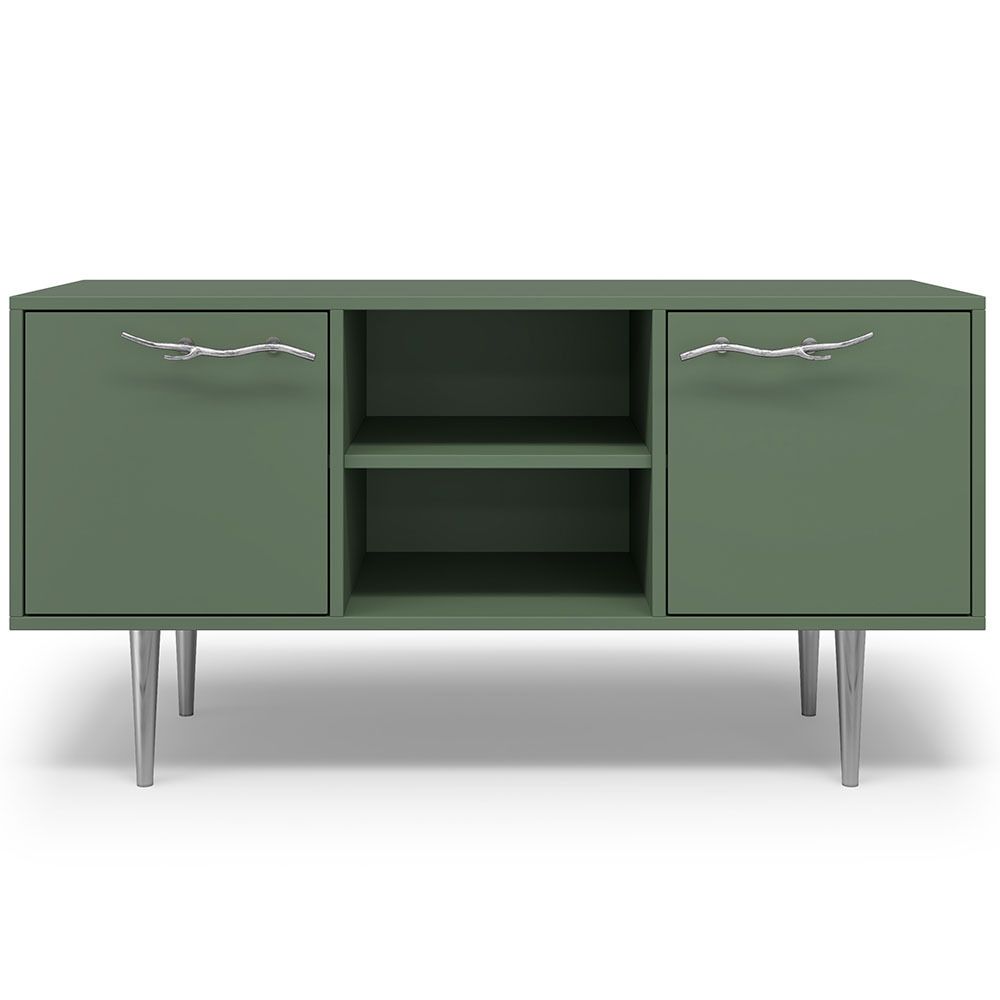 Тумба под ТВ Арт Колор matte 117см Стайл Сильвер Зеленый нефрит матовый