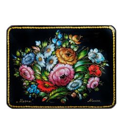 ШК-19/ 9-F Шкатулка в технике декупаж «Цветы» (10х8х3,5)