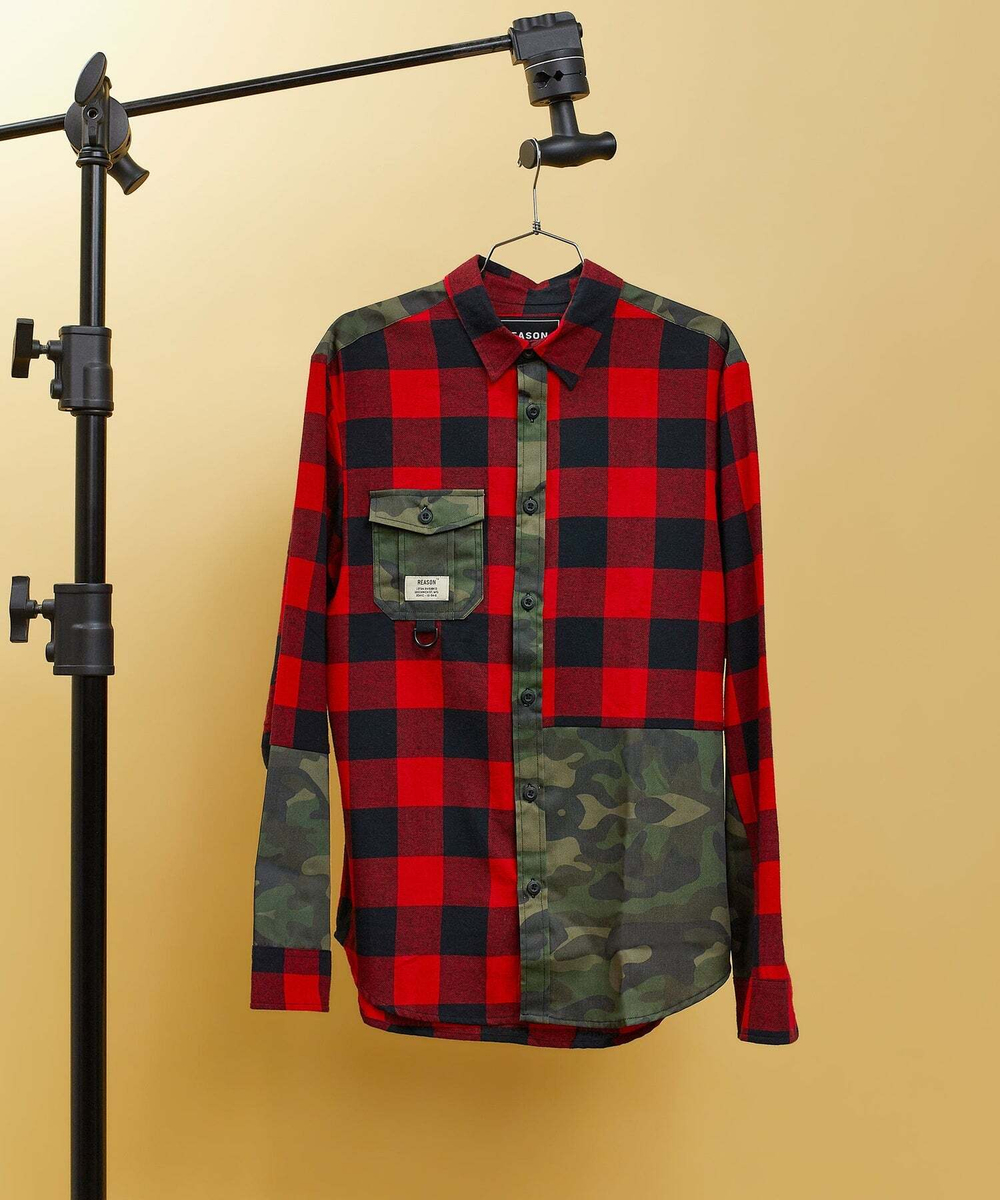 Мужская рубашка REASON Camo Plaid