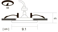 Точечный встраиваемый светильник Arte Lamp AQUA
