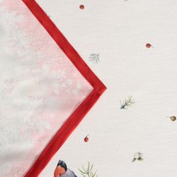 ДОРОЖКА "МОРОЗКО.СНЕГИРИ "45Х215СМ ,КРАСНЫЙ, 100% ХЛОПОК,ТВИЛ ПРОПИТКА