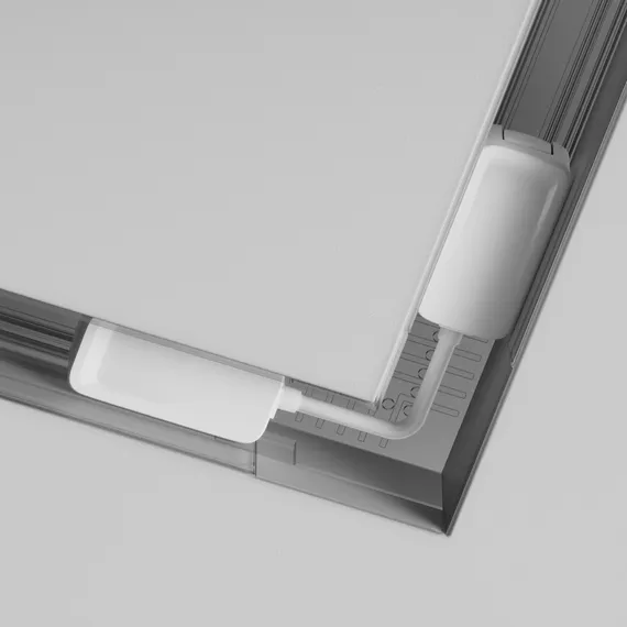 Коннектор питания угловой встраиваемый 6см Radity белый Technical tra084cpc-w-12