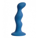 Анальная пробка с волнистым профилем Terra (Цвет: кобальт)