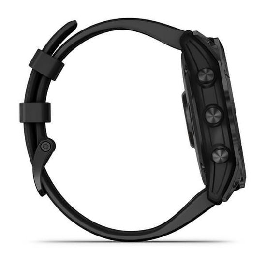 Часы Garmin Fenix 7X Sapphire Solar, черный DLC титан с черным силиконом 010-02541-23