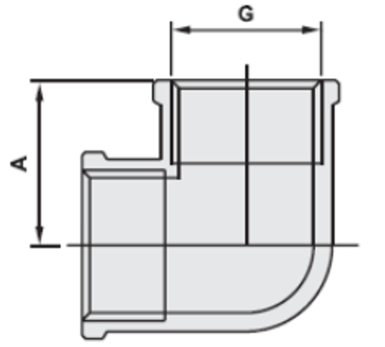 Угольник Valtec 1 1/4" ВР с внутренней резьбой латунный никелированный VTr.090.N.0007