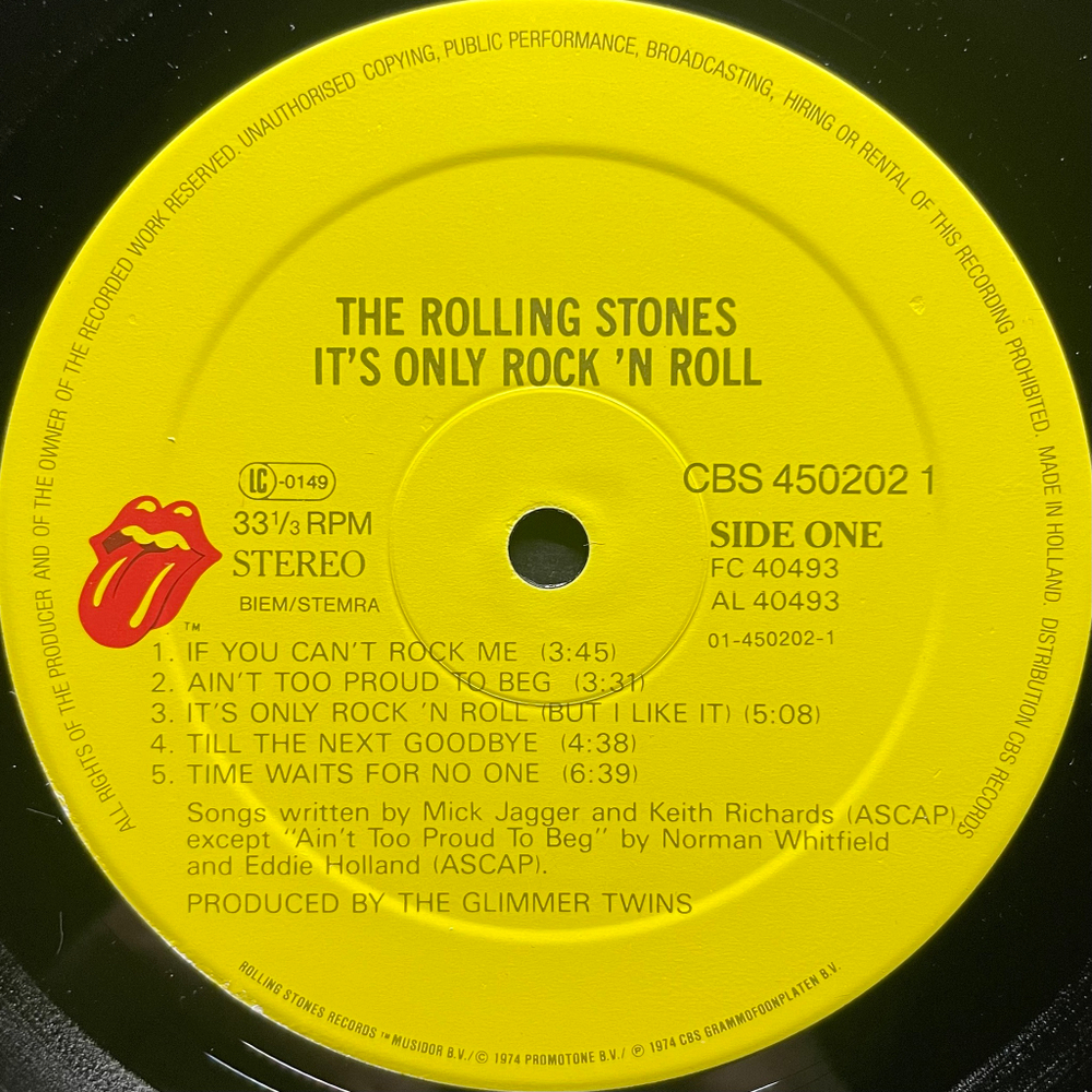 The Rolling Stones - It's Only Rock 'N Roll (Голландия 1988г.)