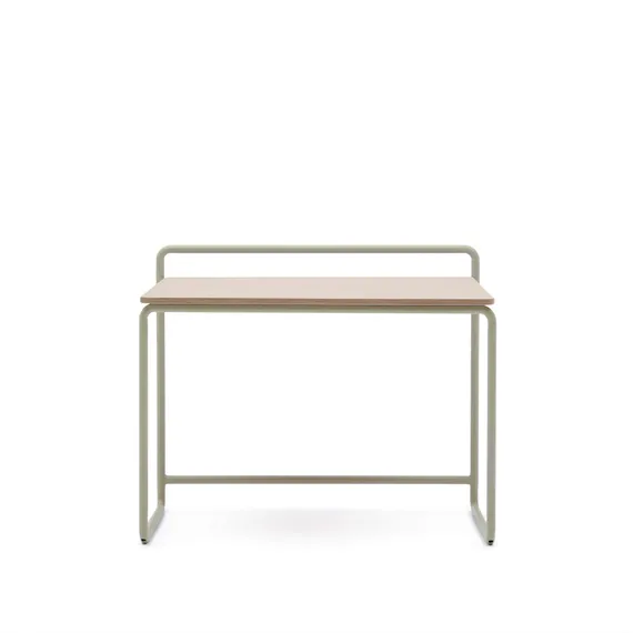 Tinn Письменный стол из ясеневого шпона с бежевой металлической конструкцией, 75 x 45,5