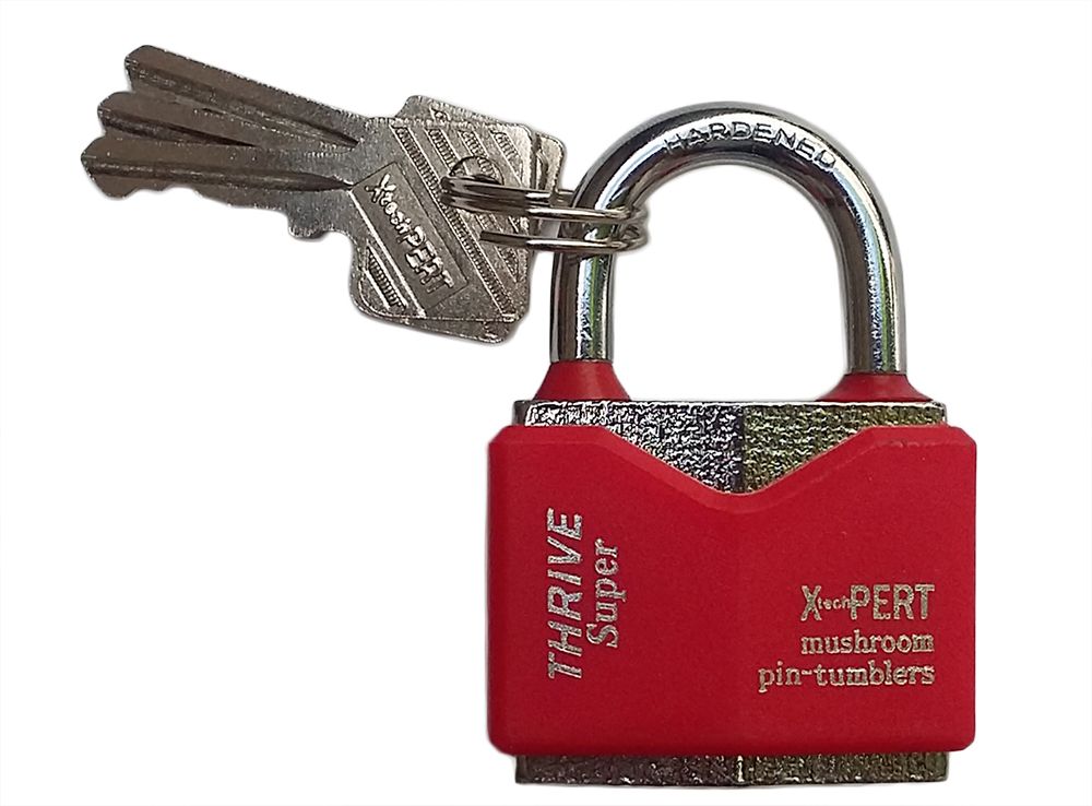 ЗАМОК НАВЕСНОЙ STIMUL LOCK КРАСНЫЙ 70ММ