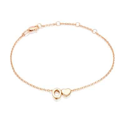 Браслет «Буква О» из красного золота