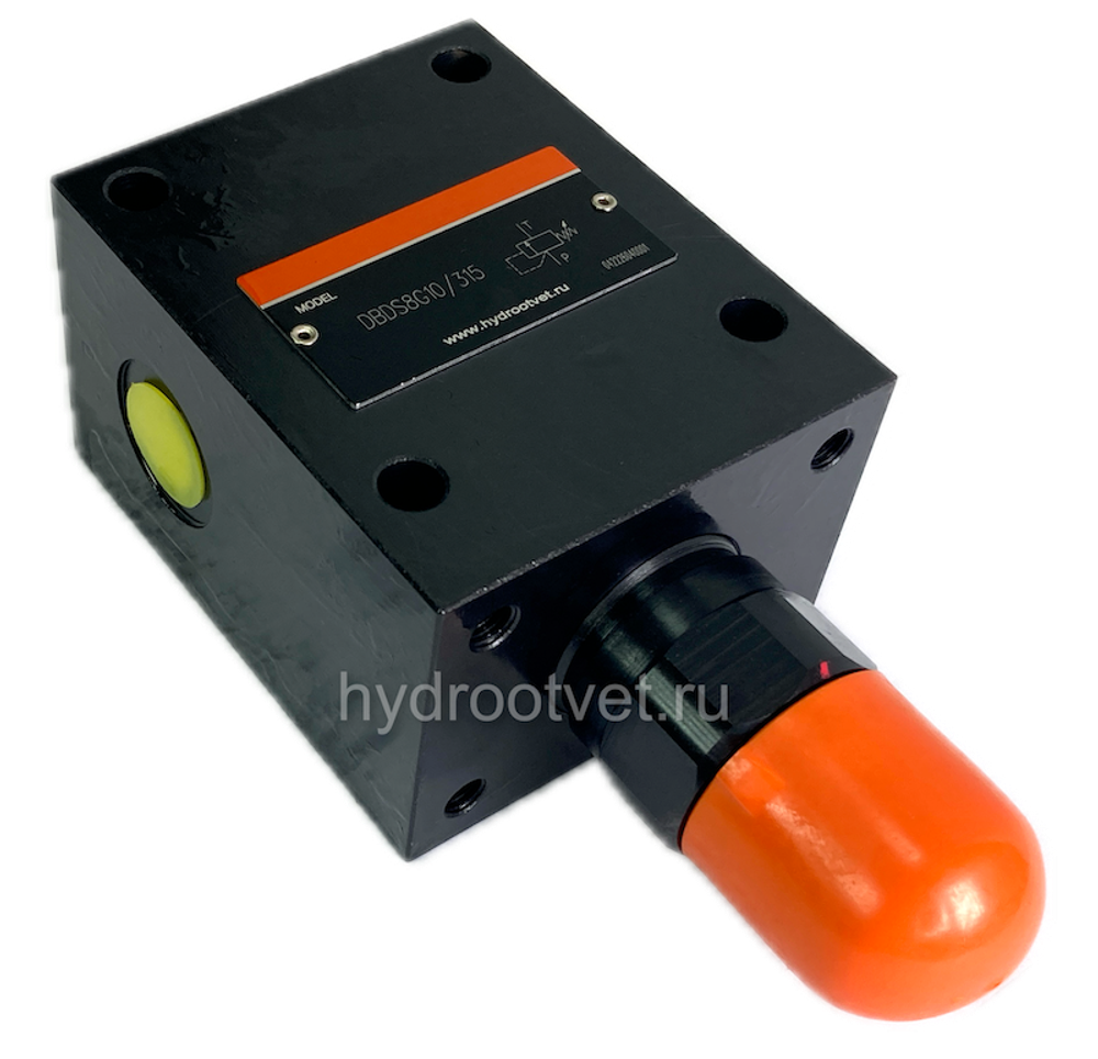 DBDS8G1X/200 - Предохранительный клапан прямого управления Ду8, давление регулировки до 200 бар, тип монтажа - резьбовой, элемент регулировки S = винт