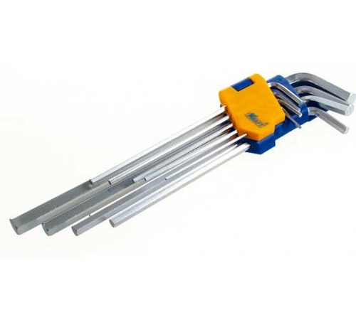 Ключи имбусовые шестигранные длинные, 9шт Kraft