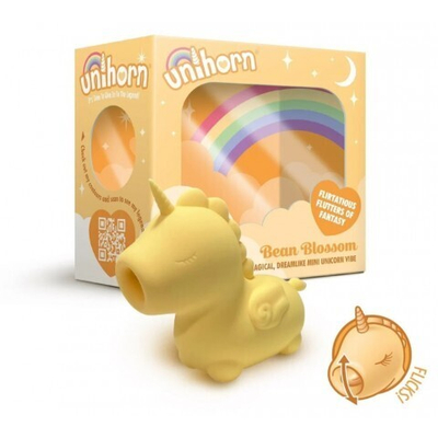 Вибромассажер Unihorn Bean Blossom со стимуляцией язычком