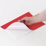 Этикетка самоклеящаяся 210х297 мм, 1 этикетка, красная, 70 г/м2, 50 листов, BRAUBERG, сырье Финляндия, 127509