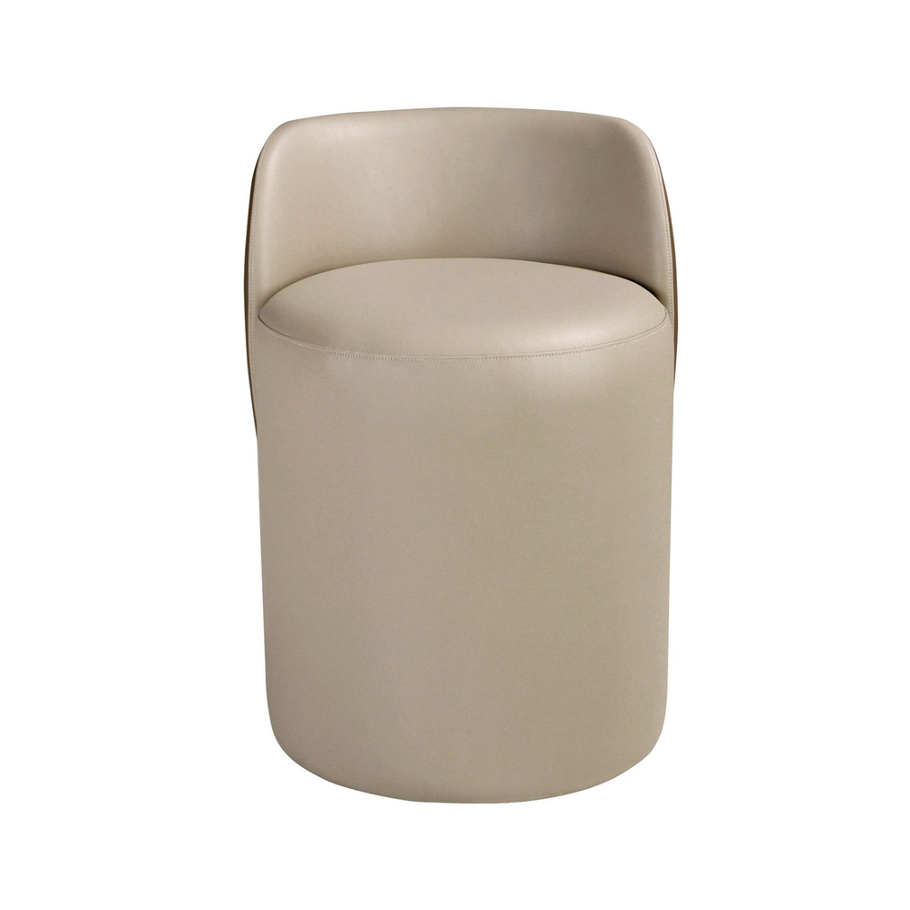 Пуф 5187 из экокожи в норковом и коричневом цветах