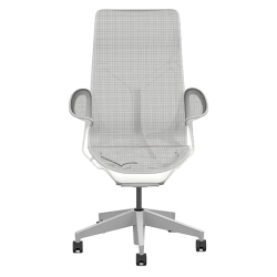Кресло Herman Miller Cosm, высокая спинка, цвет Mineral, подлокотники «лепестки» (Leaf)