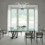 ИНФИНИТИ Стол прямоугольный двойной (стекло 8 мм) 2200*1200