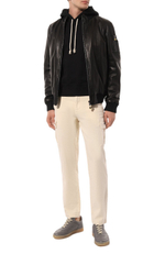 Брюки карго муж. AERONAUTICA 1583 молочный затяжка на поясе